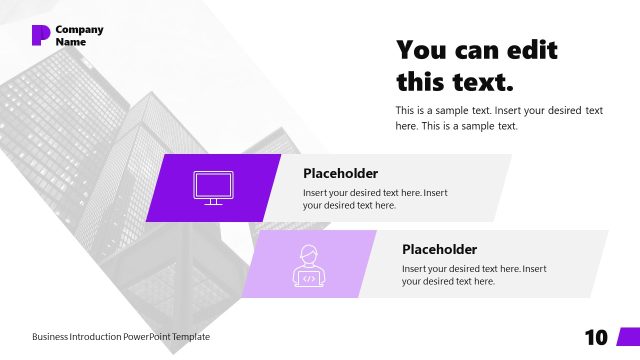 Simple Editable Slide with Placeholders