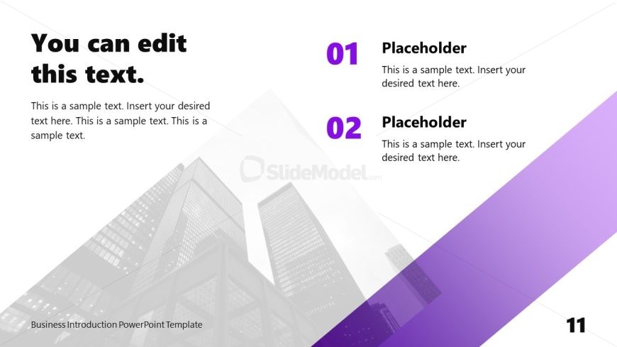 Editable Placeholder Slide for Company Profile Presentation