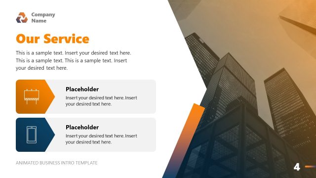 Our Services Slide for Presentating Business Introduction