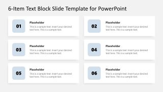 6-Item Text Block Slide Template for PowerPoint