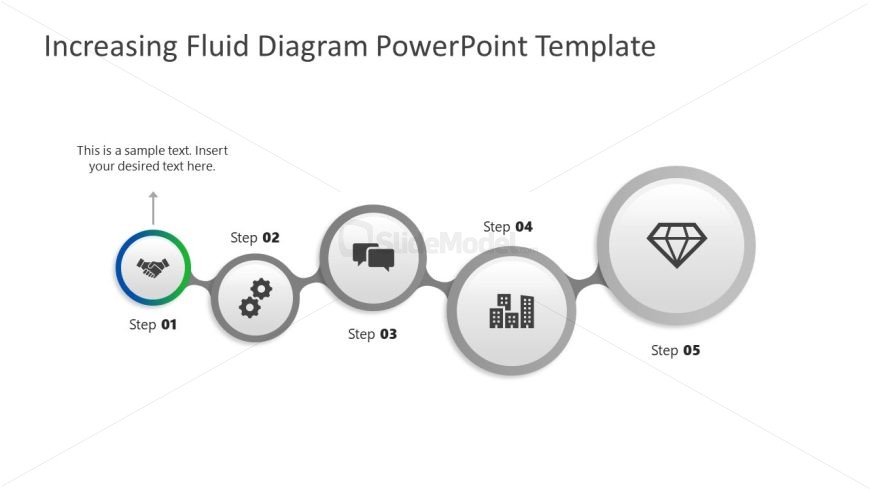 PowerPoint Template for Increasing Fluid Diagram