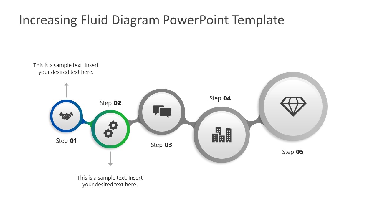 Increasing Fluid Diagram PowerPoint Template