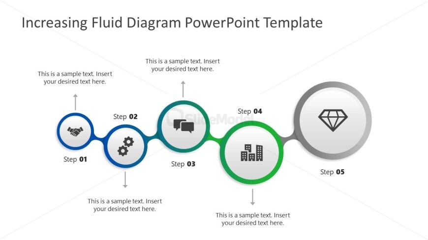 Increasing Fluid Diagram Template Slide 
