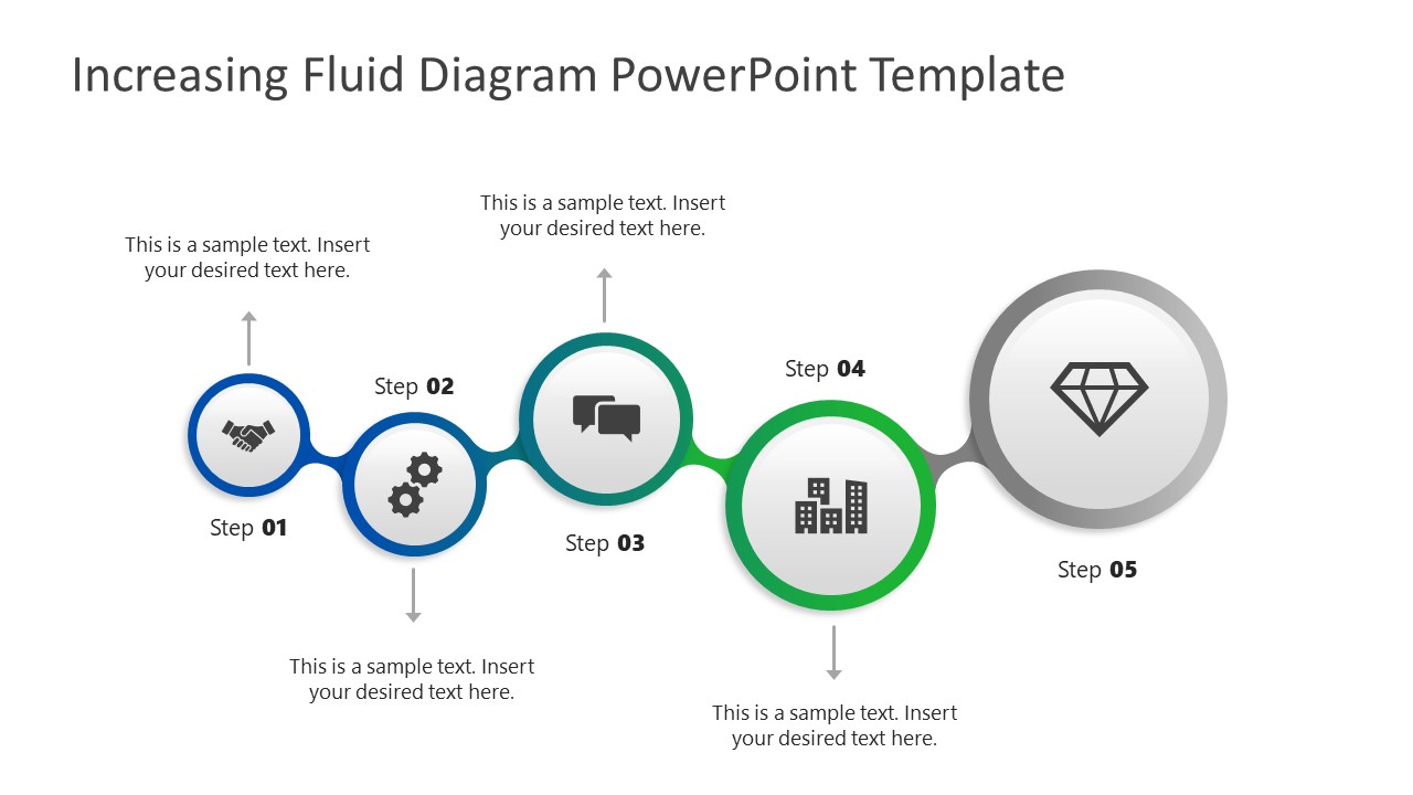 Increasing Fluid Diagram Powerpoint Template