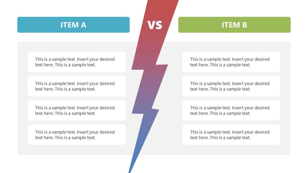 Editable Compare Two Approaches PPT Template - SlideModel