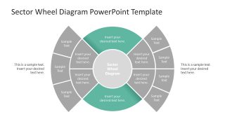 Sector Wheel Diagram Powerpoint Template & Presentation Slides