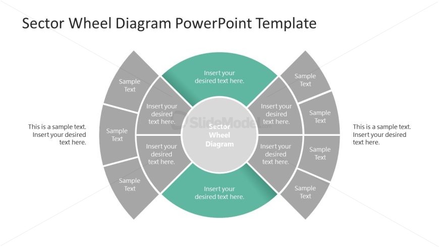 Editable Sector Wheel Diagram for PowerPoint 