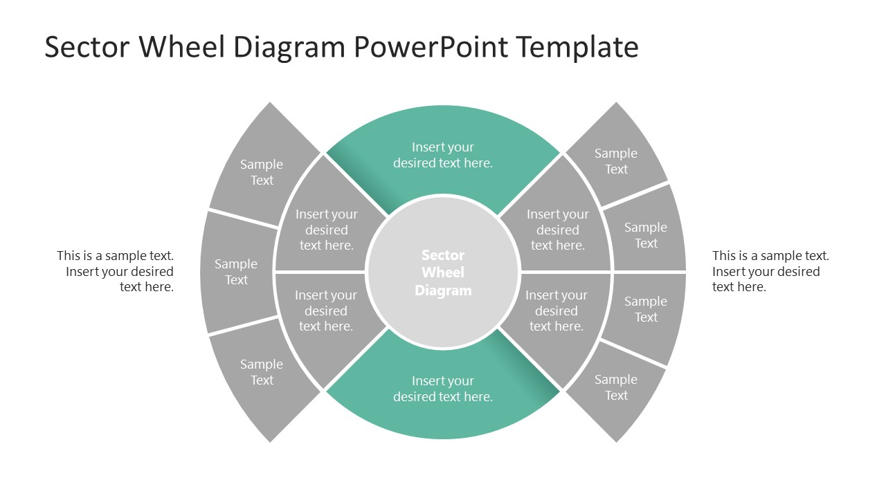Sector Wheel Diagram PowerPoint Template & Presentation Slides