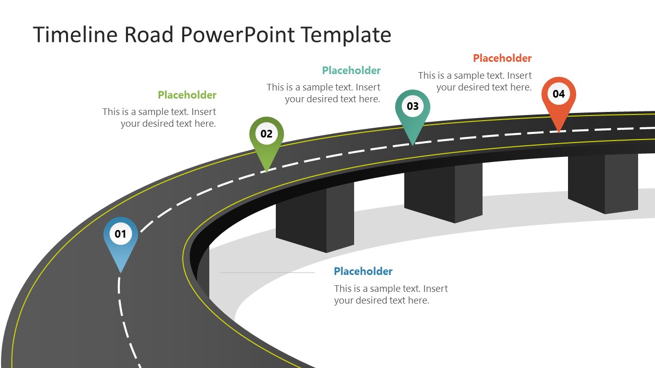 Timeline Road PowerPoint Slide 