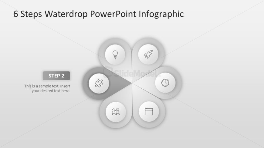 Editable Waterdrop Infographic PPT Slide