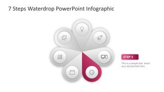 7 Steps Waterdrop PowerPoint Infographic