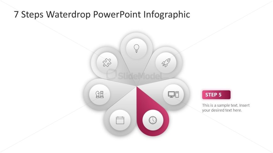 PPT Clock Icon Slide for Waterdrop Infographic Diagram