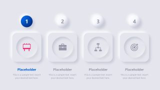 4 Steps Neumorphic Presentation Template