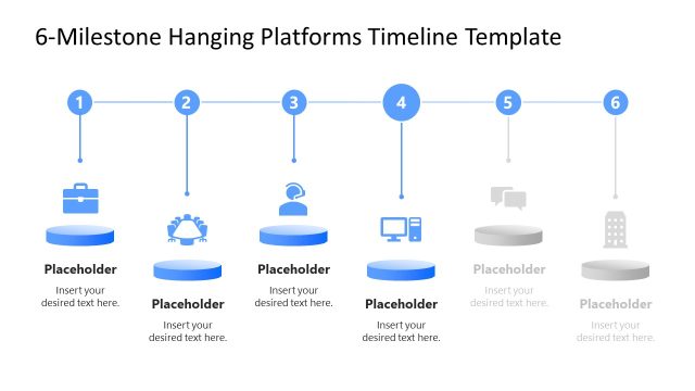 Hanging Platforms Timeline PowerPoint Slide Template