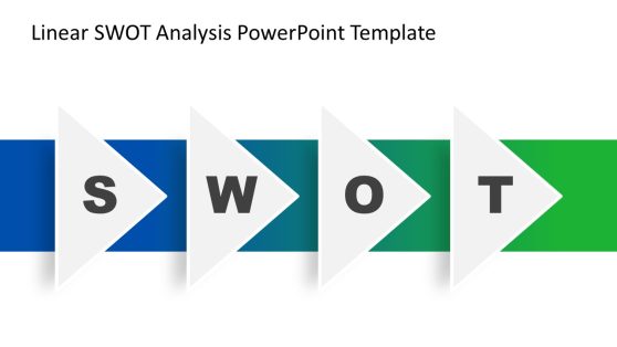 Linear SWOT Analysis PowerPoint Template