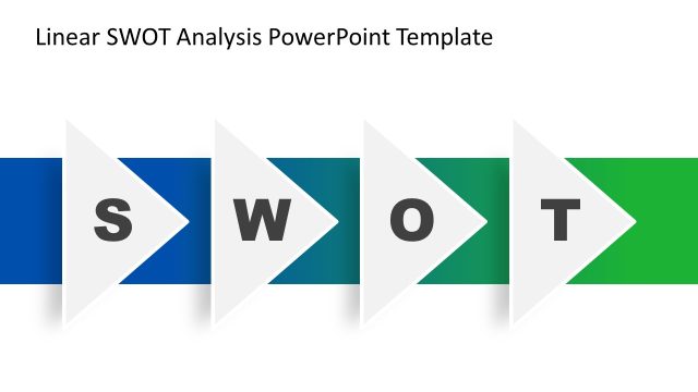 Concise Linear SWOT Analysis PPT Template