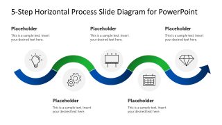 PPT 5-Step Process Diagram with Icons