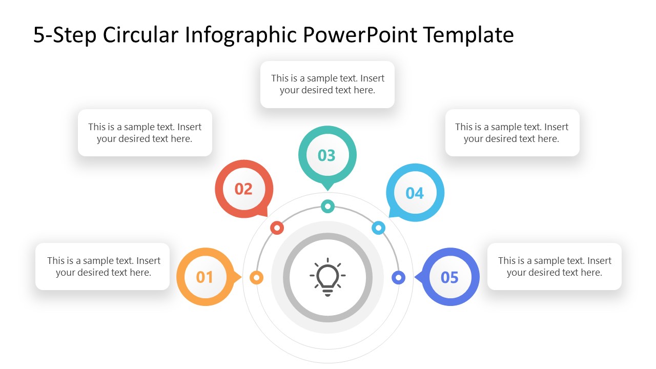 5-Step Circular Infographic Slide 