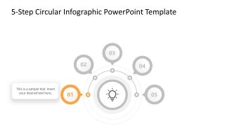 Editable 5-Step Circular Infographic Template 