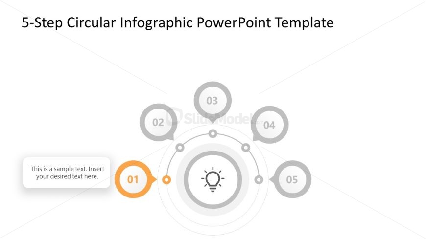 Editable 5-Step Circular Infographic Template 