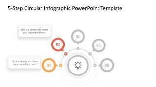 5-Step Circular Infographic PPT Slide Template 