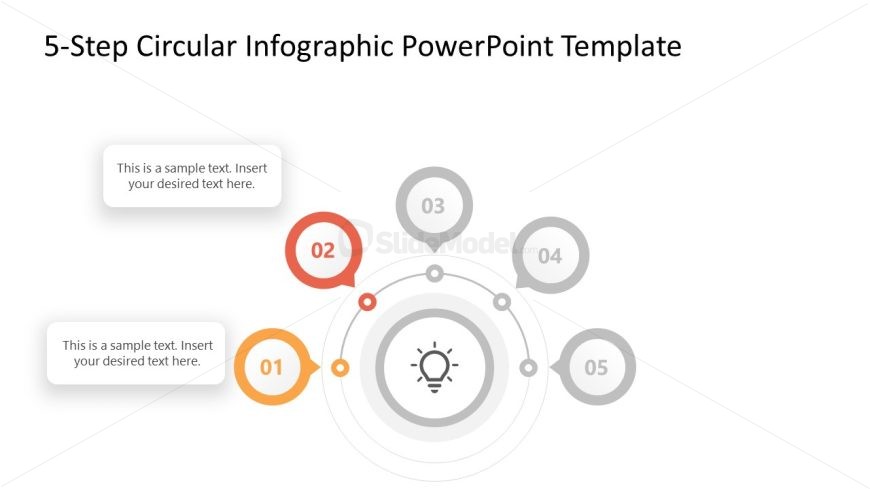 5-Step Circular Infographic PPT Slide Template 