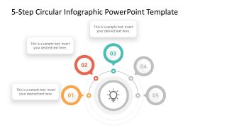 5-Step Circular Infographic Template Slide