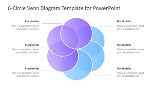 6-Circle Venn Diagram Template Slide