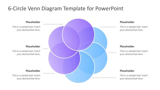 6-Circle Venn Diagram Template for PowerPoint