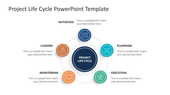 Editable Project Life Cycle PPT Slide