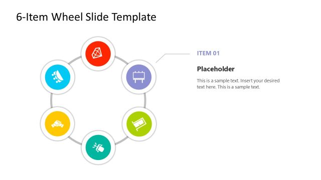 6-Item Wheel PowerPoint Template