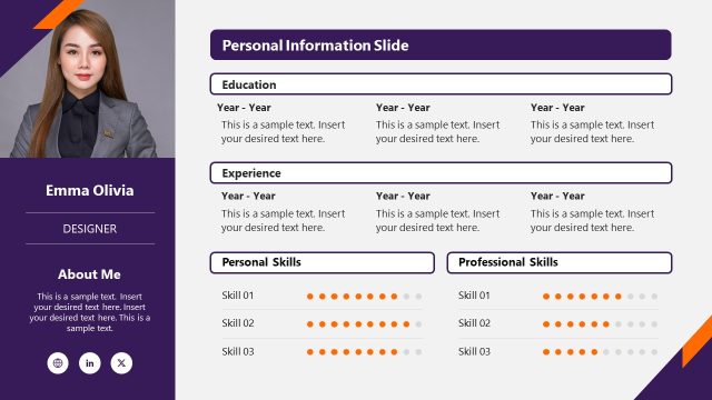 Personal Information Presentation Template