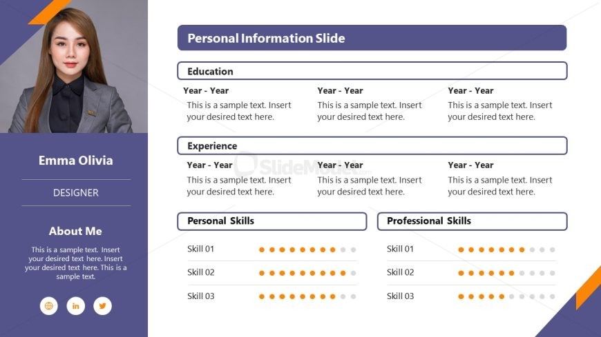 Personal Overview Slide PPT Template 