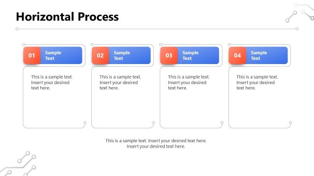 Horizontal Process Diagram PPT Slide