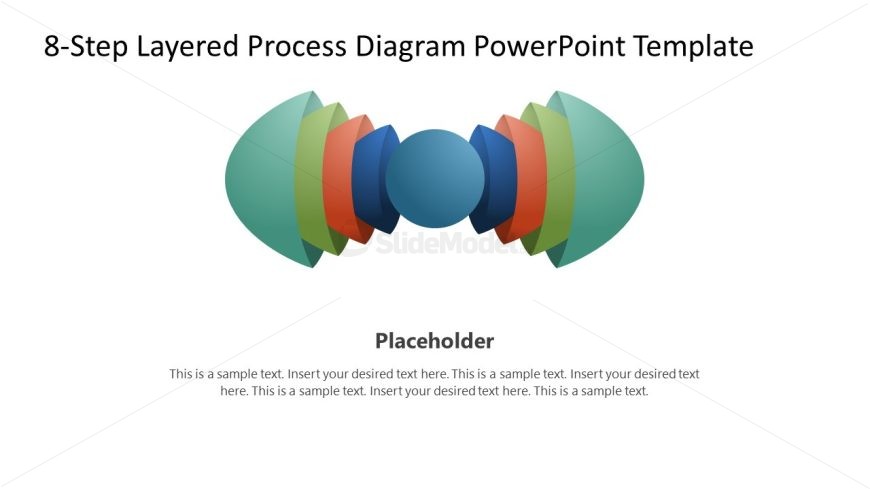 Editable 8-Step Layered Process Diagram PPT Template