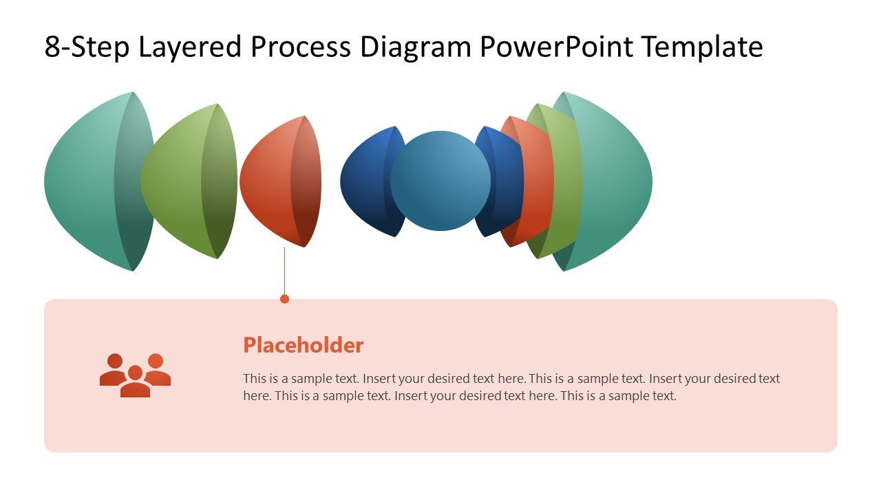 8-Step Layered Process Diagram PowerPoint Template
