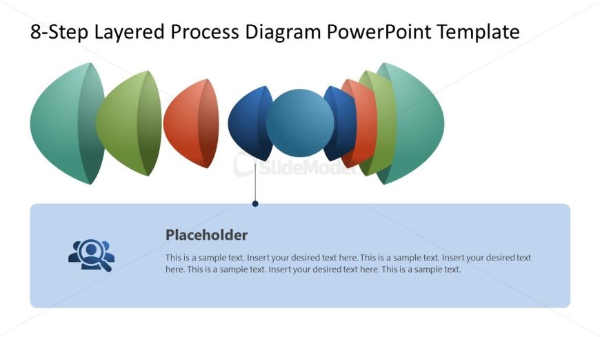 8-Step Layered Process Diagram Template for Presentation 