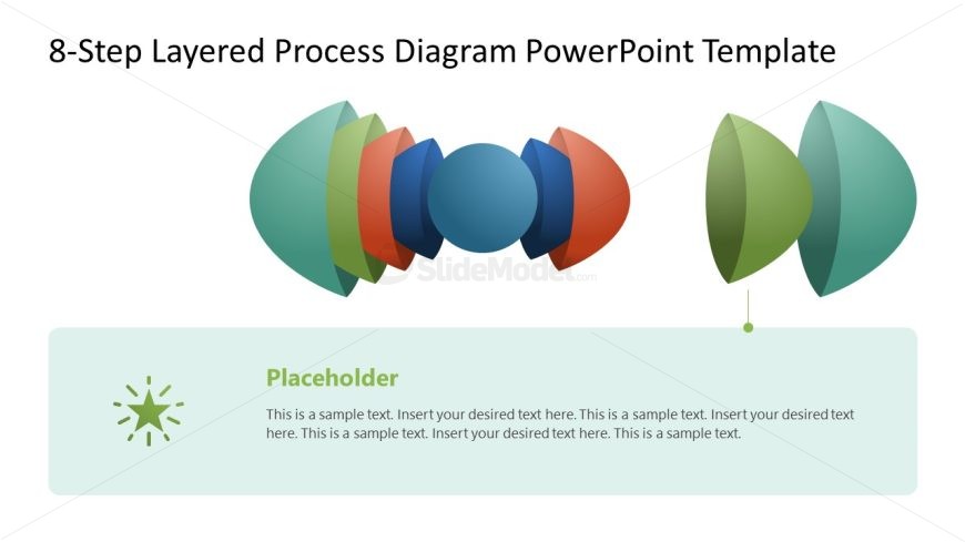 8-Step Layered Process Diagram Template Slide