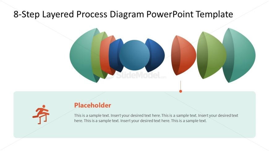 8-Step Layered Process Diagram Slide Template