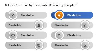 Spotlight Slide for First Element - Agenda Presentation Template