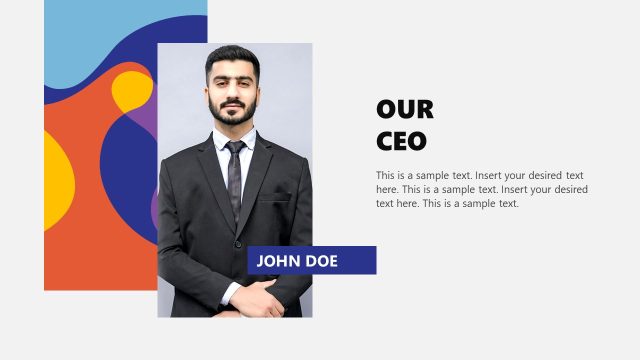 CEO Message Slide for Company Profile Presentation.