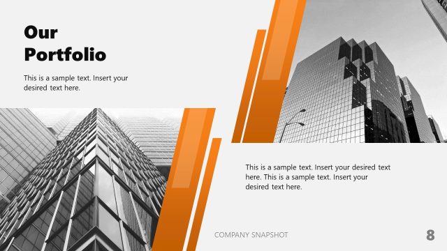 Our Portfolio Template Slide