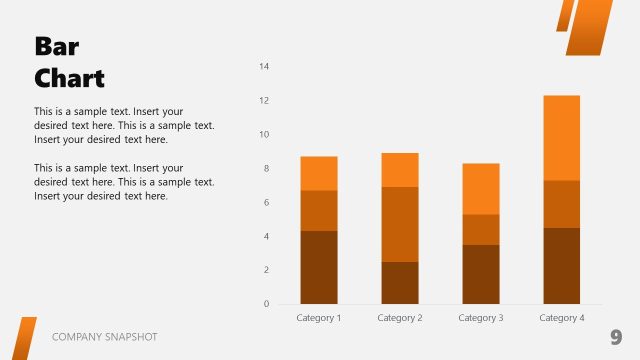 Bar Chart PowerPoint Slide for Company Profile