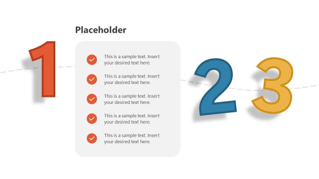 Customizable 123 Moving Numbers PPT Slide