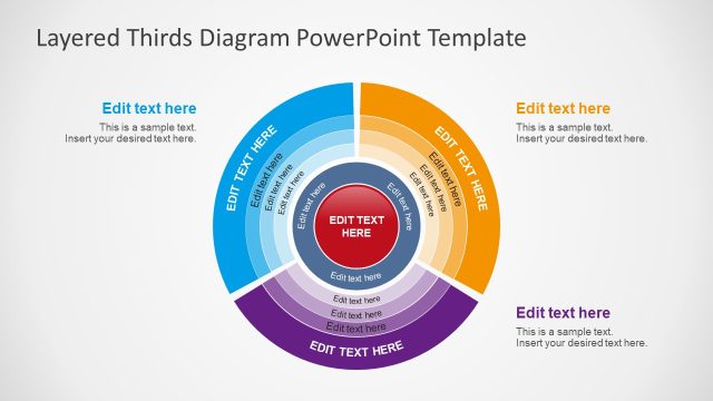 Layered Thirds Diagram PowerPoint Template