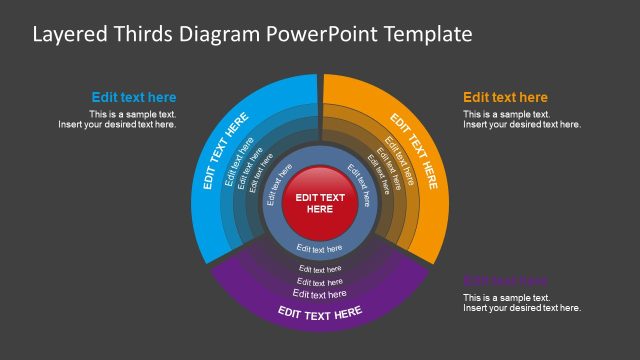 Layered Thirds Diagram PowerPoint Slide