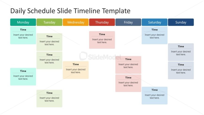 Customizable Daily Schedule PPT Slide