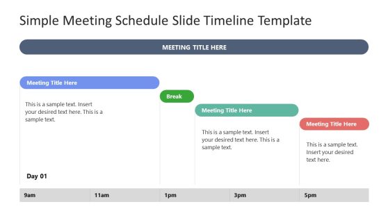 Simple Meeting Schedule PPT Template