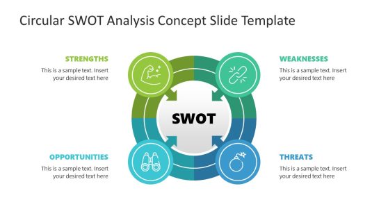 Circular SWOT PowerPoint Template