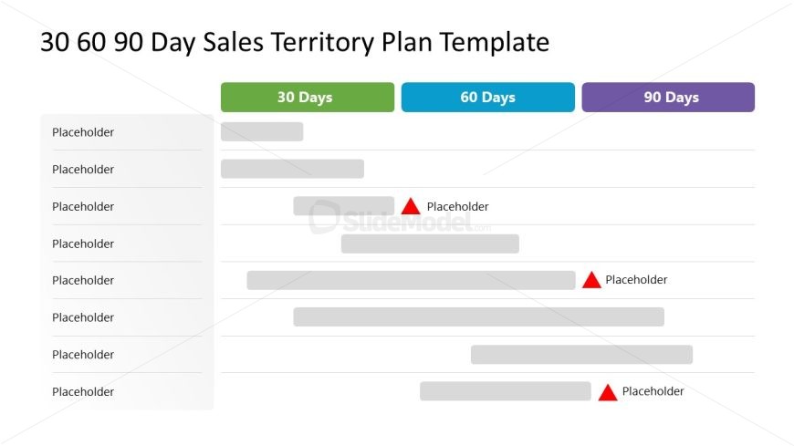 30 60 90 Day Sales Territory Plan PPT Slide Template